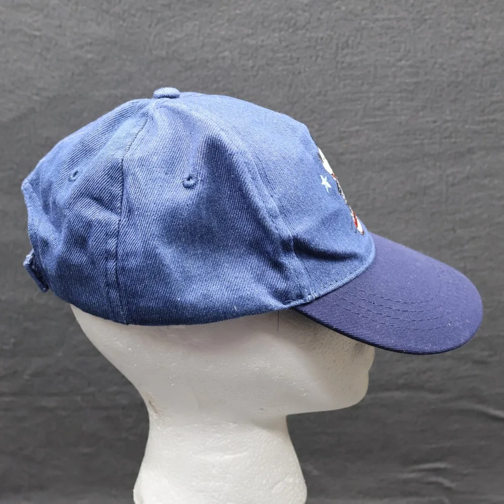 Vintage Disney Mickey Mouse Denim Baseball Cap Hat Child Kid Patriotic‎